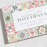 "Holiday Tiles" - Holiday Cards in Pastel by Makewells - Close-Up