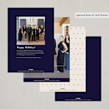 "Bold Year" - Holiday Cards in Midnight by Oma N. Ramkhelawan - Back of Card Options