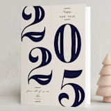 "Bold Year" - Holiday Cards in Midnight by Oma N. Ramkhelawan - Folded Card
