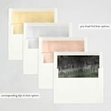 "Mist" - Holiday Cards in Evergreen by AK Graphics - Envelope Liners