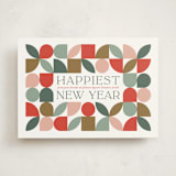 "Bauhaus Holly" - Holiday Cards in Persimmon by Erica Krystek - Front