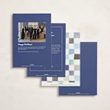 "Framed" - Holiday Cards in Ocean by Pixel and Hank - Back of Card Options