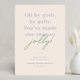 "By Gosh By Golly" - Holiday Cards in Cookie Dough by Megan Cash - Front