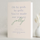 "By Gosh By Golly" - Holiday Cards in Cookie Dough by Megan Cash - Folded Card