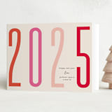 "Bold New Year" - Holiday Cards in Santa Suit by Gwen Bedat - Folded Card
