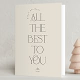 "Best to You" - Holiday Cards in Eggnog by Louise Kay - Folded Card