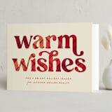 "Warmest Wishes" - Holiday Cards in Berry by Robert and Stella - Folded Card