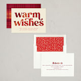 "Warmest Wishes" - Holiday Cards in Berry by Robert and Stella - Assembled