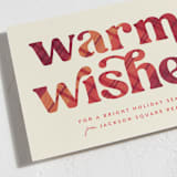 "Warmest Wishes" - Holiday Cards in Berry by Robert and Stella - Close-Up