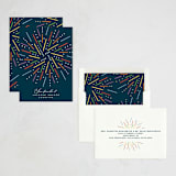 "Fireworks" - Holiday Cards in Rainbow by Owl and Toad - Assembled