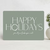 "Holiday  Wreath" - Holiday Cards in Sage by Angela Thompson - Front