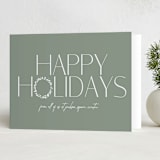 "Holiday  Wreath" - Holiday Cards in Sage by Angela Thompson - Folded Card