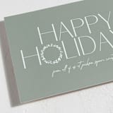 "Holiday  Wreath" - Holiday Cards in Sage by Angela Thompson - Close-Up