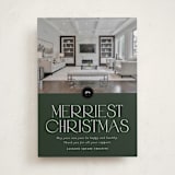 "Happiest Holidays" - Holiday Cards in Wreath by Stephanie Hawkes - Front