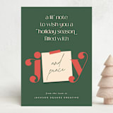 "Lil' Holiday Note" - Holiday Cards in Evergreen by Lisa McLean - Front