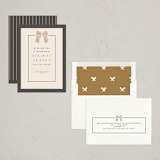 "Watercolor Bow" - Holiday Cards in Charcoal by Cindy Reynolds - Assembled