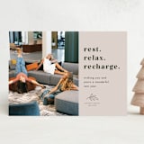 "Rest. Relax. Recharge." - Holiday Cards in Buttercream by Kristen Knechtel - Front