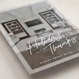 "Holiday Thanks!" - Holiday Cards in Snow by Pine Street Creative - Detail