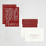 "All the Best" - Holiday Cards in Cranberry by Charter Oaks Creative - Assembled