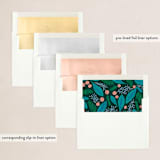 "Grateful" - Holiday Cards in Evergreen by Jen Owens - Envelope Liners