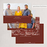 "Comfort and Joy" - Holiday Cards in Merlot by Heather Cairl - Back of Card