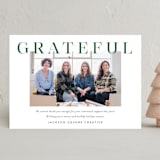 "Bold Gratitude" - Holiday Cards in Fir by Kasia Labocki - Front