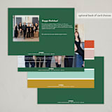 "Bold Gratitude" - Holiday Cards in Fir by Kasia Labocki - Back of Card Options