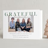 "Bold Gratitude" - Holiday Cards in Fir by Kasia Labocki - Folded Card