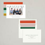 "Bold Gratitude" - Holiday Cards in Fir by Kasia Labocki - Assembled