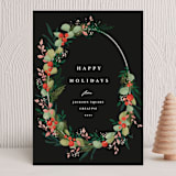 "Modern Wreath" - Holiday Cards in Midnight by Christy Hy Lee - Front
