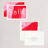 "Joyful Abstraction" - Holiday Cards in Peppermint by Erika Firm - Assembled
