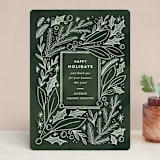 "Greetings" - Holiday Cards in Mint by Jen Owens - Front