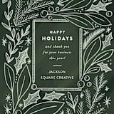 "Greetings" - Holiday Cards in Mint by Jen Owens - Close-Up