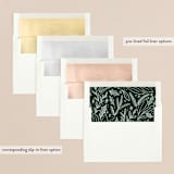 "Greetings" - Holiday Cards in Mint by Jen Owens - Envelope Liners