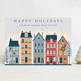 "Decorated City Street" - Holiday Cards in Frost by Diana Pinnell - Front