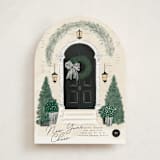 "A Door" - Holiday Cards in Noir by Jenna Holcomb - Front