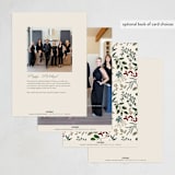 "Holiday Bow" - Holiday Cards in Cream by Susan Moyal - Back of Card Options