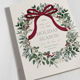 "Holiday Bow" - Holiday Cards in Cream by Susan Moyal - Detail