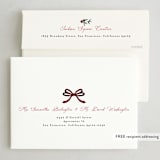 "Holiday Bow" - Holiday Cards in Cream by Susan Moyal - FREE Recipient Addressing