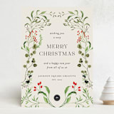 "Botanical Garden" - Holiday Cards in Eucalyptus by Sarah Knight - Front