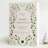 "Botanical Garden" - Holiday Cards in Eucalyptus by Sarah Knight - Folded Card