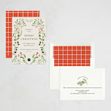 "Botanical Garden" - Holiday Cards in Eucalyptus by Sarah Knight - Assembled