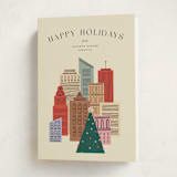 "Holiday Cityscape" - Holiday Cards in Sunny by Pixel and Hank - Folded Card