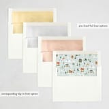 "Let it snow at the village" - Holiday Cards in Blue Spruce by Sherley Ferreira - Envelope Liner Options