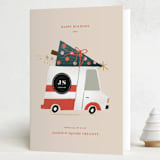 "Vroom Vroom" - Holiday Cards in Eggnog by Leia Matt - Folded Card