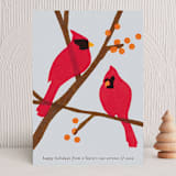 "winter cardinals" - Holiday Cards in Fog by Liz Conley - Front