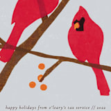 "winter cardinals" - Holiday Cards in Fog by Liz Conley - Detail