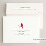 "winter cardinals" - Holiday Cards in Fog by Liz Conley - FREE Recipient Addressing