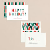 "Happy Funky Holidays" - Holiday Cards in Cherry by Makewells - Assembled