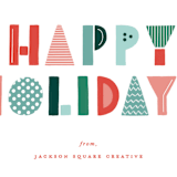 "Happy Funky Holidays" - Holiday Cards in Cherry by Makewells - Close-Up